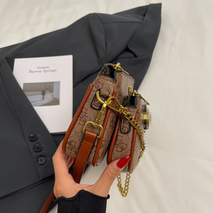 Sac Guesses 2026 avec <span class=keywords><strong>pochette</strong></span>, sacs à bandoulière de créateur pour femmes, fermeture éclair, motif lettre, hiver, taille moyenne, sac à main de luxe, ensemble deux pièces - Product Image 4