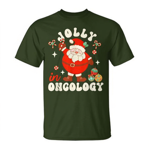 T-shirt de Noël Jolly In Oncology pour infirmières, cadeau de vacances - Product Image 2