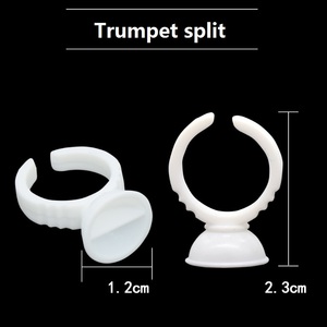 100 pièces en gros, anneaux en plastique pour colle, différentes tailles et styles, anneaux pour colle à cils, emballage personnalisé, anneaux pour colle pour extensions de cils - Product Image 6