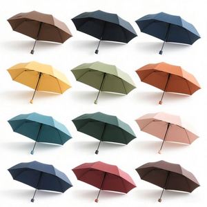 Best Selling Discounted Market Promotional High Quality Portable Mini <b>Folding</b> Umbrella Customizable Color Logo Semi-automatic - Product Image 5