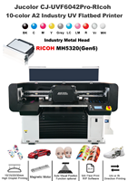 Máquina de Impresión UV Plana Jucolor A2 para Tarjetas de Identificación, Acrílico, Madera, Plástico, Metal, Vidrio, Tablero MDF