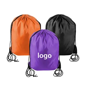 Sport gymnastik Schwimm ausflug Strand rucksack Recycelte weibliche männliche farbige wieder verwendbare Polyester Kordel zug Tasche