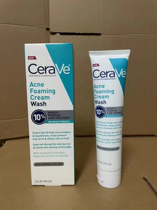 <span class=keywords><strong>CeraVe</strong></span> Crème nettoyante moussante contre l'acné, nettoyant doux pour le visage et le corps avec peroxyde de benzoyle à 10%, acide hyaluronique et niacinamide - Product Image 2