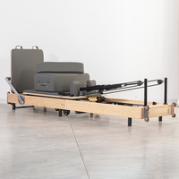 Reformer de Pilates pliable en érable, équipement de Pilates commercial en bois massif, machine de fitness professionnelle pour studio et salle de sport