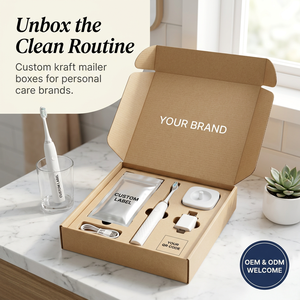 Caja <span class=keywords><strong>de</strong></span> Cartón Kraft Personalizada para Cepillo <span class=keywords><strong>de</strong></span> Dientes Eléctrico, Cuidado Bucal, Flauta E, Embalaje Plano, Inserto Troquelado, OEM, ODM, Venta al por Mayor Directa <span class=keywords><strong>de</strong></span> Fábrica - Product Image 3