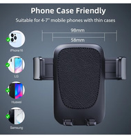 Support de téléphone pour voiture à fixation rapide (un bouton), pour pare-brise et tableau de bord, support de bureau, résistant aux hautes températures avec ventouse