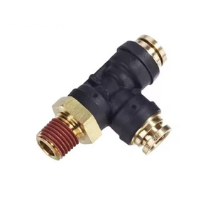 <b>Quick</b> Coupler Plastic Pneumatic <b>Connector</b> For Truck Air Hose 1/4 Inch Male Threaded With Brass Fittings - Product Image 1