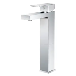 GMA3032 Robinet Salle De Bain bagno spazzolato lungo manico singolo acqua calda e fredda in ottone miscelatore rubinetto alto lavabo rubinetto