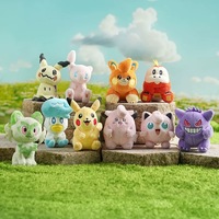 Porte-clés en peluche miniatures mignons sur le thème d'anime Pokémon : Sprigatito, Quaxly, Pikachu, Gengar – Poupée en peluche douce, pendentif de sac, cadeau pour enfants, jouet en peluche