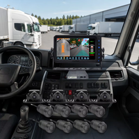 Système de caméra AHD 4 canaux 1080P avec vue panoramique AI à 360 degrés et 8 capteurs de stationnement pour camions lourds et bus, éliminant toutes les zones aveugles