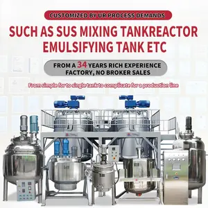 Wholesale Customized Sus Mixing Tank For Food Chemical Sauce And Liquid Customizing Sus Blending Reactor For Cosmetics