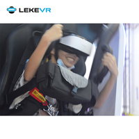 LEKE VR Park Silla de movimiento de realidad virtual 2 asientos 360 Rotación 9D VR Montaña rusa Máquina de simulador de cine
