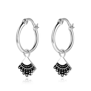 S925 plata esterlina esmalte RBG disidencia collar gota aro pendientes para mujer - Product Image 5