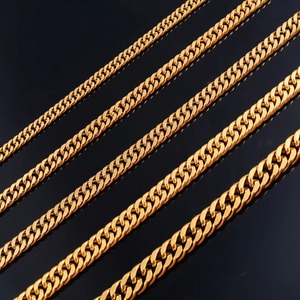 Chaîne cubaine en acier inoxydable, collier lourd pour hommes, style rock punk, plaqué or, collier ras du cou pour femmes, accessoires de bijoux, cadeau - Product Image 1