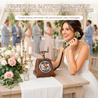Livre d'or audio-vidéo à louer pour mariages, fêtes et événements – Téléphone enregistrable pour conserver les souvenirs – Téléphone antique avec mémoire 32 Go