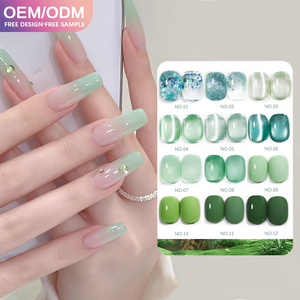 ZRKGEL Vert Printemps Série 12 Couleur Professionnel UV Nail Art Kits Bon Prix Sèche pour Cat Eye Gel Polish Frais <span class=keywords><strong>Vernis</strong></span> <span class=keywords><strong>À</strong></span> <span class=keywords><strong>Ongles</strong></span> MSDS - Product Image 4