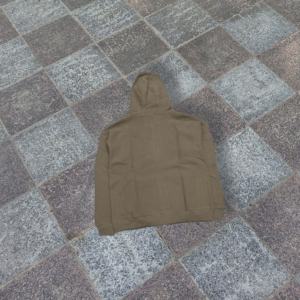 Sweat à capuche vintage 100 % coton respirant en tissu éponge à fermeture éclair, coupe ample, pour homme, collection automne - Product Image 4