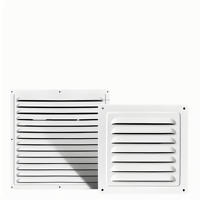 Capot étanche à la pluie pour ventilation extérieure en émail cuit au four, sortie d'air à mini-persienne perforée, calandre d'échappement à dissipation thermique