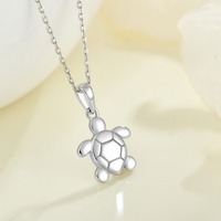 Hypoallergénique Fine Cadeau Bijoux En Argent Sterling Tortue Pendentif Collier Charme Minimaliste Animal Bijoux pour Femmes/Hommes