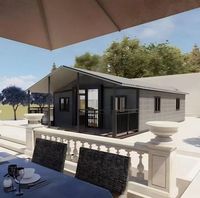 Maison mobile extensible de luxe en acier de 40 pieds, maison modulaire préfabriquée en conteneur, 3 chambres