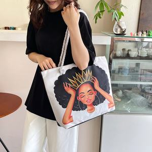 Sac à bandoulière en toile imprimé grande capacité pour femme, style classique 2025, avec fermeture éclair, sac à main et sac fourre-tout de shopping - Product Image 3