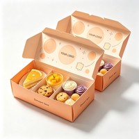 Boîte en carton pour biscuits avec compartiments séparés pour l'emballage de desserts, boîte d'emballage de luxe personnalisée imprimée