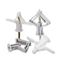 Cheville papillon M8 pour plaque de plâtre, cheville d'expansion en plastique pour cloison sèche, cheville murale autoperceuse pour cloison creuse