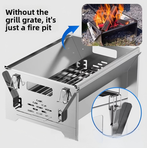 Griglia Barbecue a Carbone OEM Smontabile con Forno, Braciere da Esterno e Ciotola per il Fuoco, Griglia Girevole a Rete - Costruzione in Metallo - Product Image 3