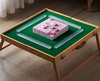 Meja Mahjong Lipat Kayu Modern Portabel untuk Berkemah dan Bepergian di Luar Ruangan