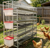 Cage à poulets de type H pour l'intégration en ferme verticale