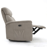 Geeksofa Fauteuils électriques en tissu microfibre à vendre à des prix bas Beige Fauteuil inclinable motorisé avec charge Type-C