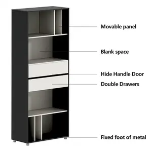 Muebles de oficina de diseño moderno Archivador personalizado Archivador de madera con almacenamiento