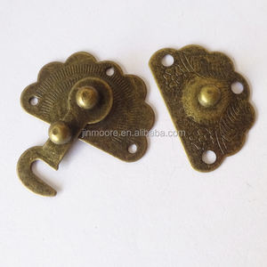 金属製ファンシーアンティーク真鍮ハスプスイングラッチ付きキャッチロック木製ギフト用ジュエリーボックス - Product Image 6