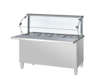Bain-marie électrique approuvé CE 4/6/8 avec capot en verre équipement de cuisine commerciale pour restaurants