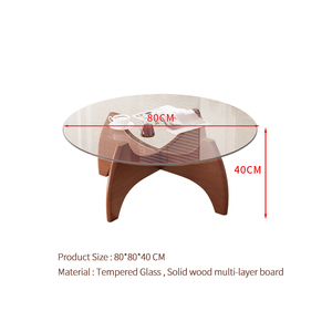 Nordic salotto moderno <span class=keywords><strong>80</strong></span> tavolino <span class=keywords><strong>rotondo</strong></span> in vetro Set Mesas De Centro tavolini nero piccolo tavolino da caffè per la casa - Product Image 5
