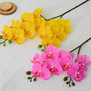 Orquídea Phalaenopsis Artificial Flower Delight, 8 o 12 Cabezas, PVC Suave, Tacto Real, para Decoración del Hogar y Bodas - Product Image 2