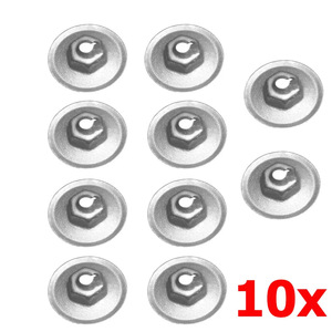 Tuerca de Brida M10 Hexagonal, Zincada, Orificio de 9mm, para Protector Térmico de Escape, Uso General - Product Image 3