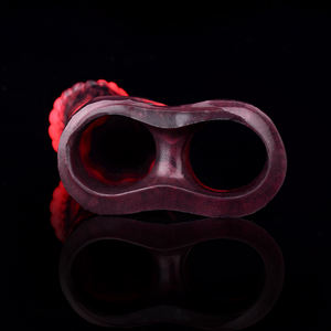 Extensor de pene vibrador Monster con anillo de pene, manga de pene masculina, juguete sexual de silicona para adultos, funda de pene con nudo para hombres - Product Image 5