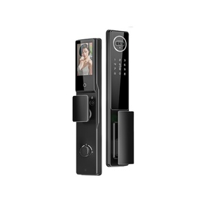 Kunci Pintu Pintar Tuya Wifi 2024 Hot Sale, Pengenal Wajah 3D, Sidik Jari, Digital, Aman, Kamera Pintu untuk Kayu, Kartu Memori Cloud - Product Image 1