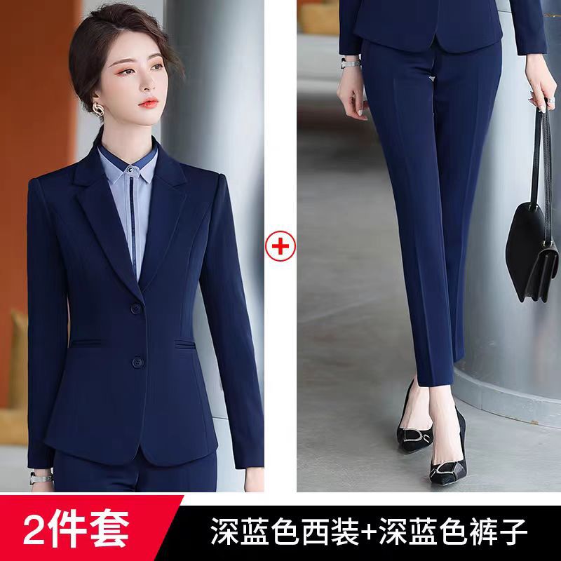 Dark blue suit pants
