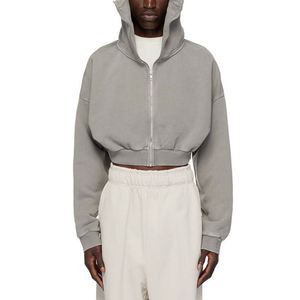Custom Heavyweight Cropped <b>Hoodie</b> <b>Men</b> Boxy Cropped <b>Hoodie</b> Crop Hoodies for <b>Men</b> - Product Image 5