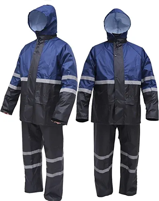 Rain Suits for Men Women Waterproof Breathable Rain Coats with Eye-Catching Reflective Strip Durable Rain Gear Jacket Pants