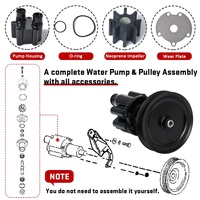 Pompe à eau en aluminium et fer pour Mercruiser Bravo 96-01 262 305 350 454 502 4.3L 5.0L 5.7L 6.2L 7.4L 8.2L