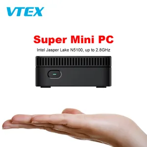 Cheap Computadora Mini PC NAS OEM N5095 N5100 N5105 NUC 2 LAN Port Type C Minipc All In One Portable Desktop PC Mini Computers