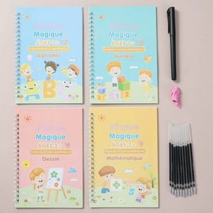Multilingual Indented Tracing Workbook Kids French Spanish Arabic Russian <strong>Writing</strong> <strong>Set</strong> Self Fading Pens Grips Holder Refills - Product Image 5