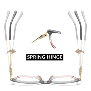 <span class=keywords><strong>Gafas</strong></span> <span class=keywords><strong>graduadas</strong></span> para mujer Monturas ópticas y lentes Filtro <span class=keywords><strong>de</strong></span> luz azul Bisagra <span class=keywords><strong>de</strong></span> resorte Marrón TR90 Cateye Metal Gold Crystal 2025 - Product Image 5