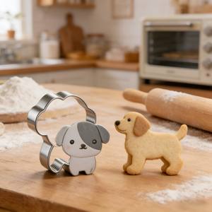 Emporte-pièces pour biscuits en forme de chien <span class=keywords><strong>Labrador</strong></span>, en acier inoxydable, pour Corgi, Caniche, Teddy, Alaska, Bichon Frisé, moule à biscuits, passe au lave-vaisselle, outils de pâtisserie DIY - Product Image 2