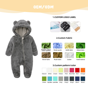 Quần áo trẻ em Jumpsuit Mỏng Sơ sinh dài tay đồ ngủ unisex Toddler hoodie Rompers onesies - Product Image 4