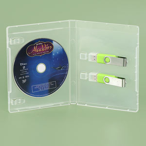 YUZMEI Vente en gros en plastique Pendrive Package Box Double USB Holder Case Transparent Flash Drive Packaging USB Stick <span class=keywords><strong>BluRay</strong></span> Box - Product Image 2
