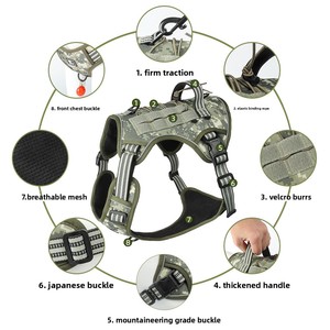 Nouveau <span class=keywords><strong>harnais</strong></span> tactique multifonctionnel résistant aux morsures <span class=keywords><strong>pour</strong></span> grands chiens, modèle - Product Image 3